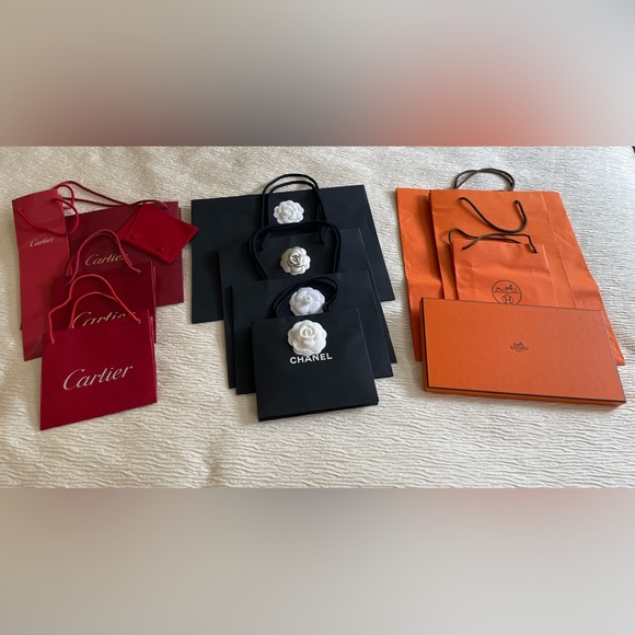 Hermes, Chanel, Cartier Handbags - Shopping Bags